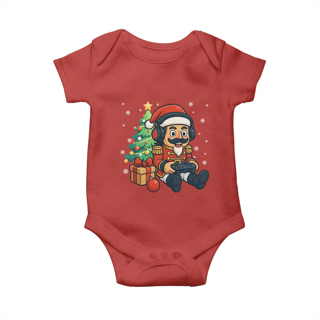 Funny Christmas Video Game Nutcracker Xmas Tree Gamer Baby Onesie - Wonder Print Shop