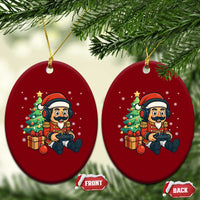 Funny Christmas Video Game Nutcracker Xmas Tree Gamer Ceramic Ornament - Wonder Print Shop