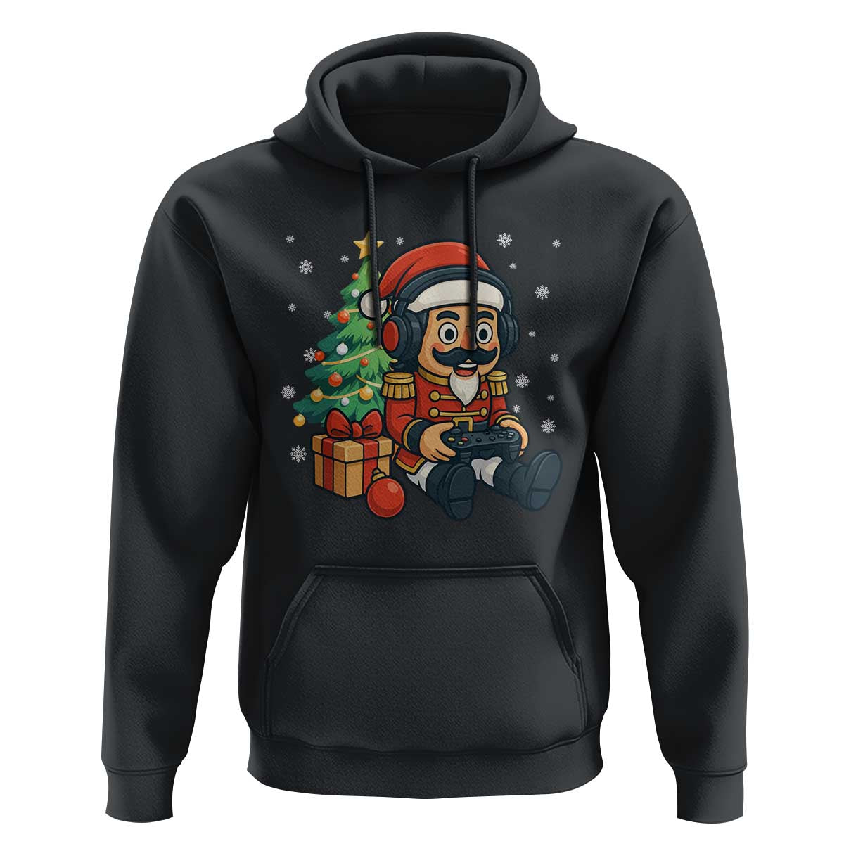 Funny Christmas Video Game Nutcracker Xmas Tree Gamer Hoodie - Wonder Print Shop