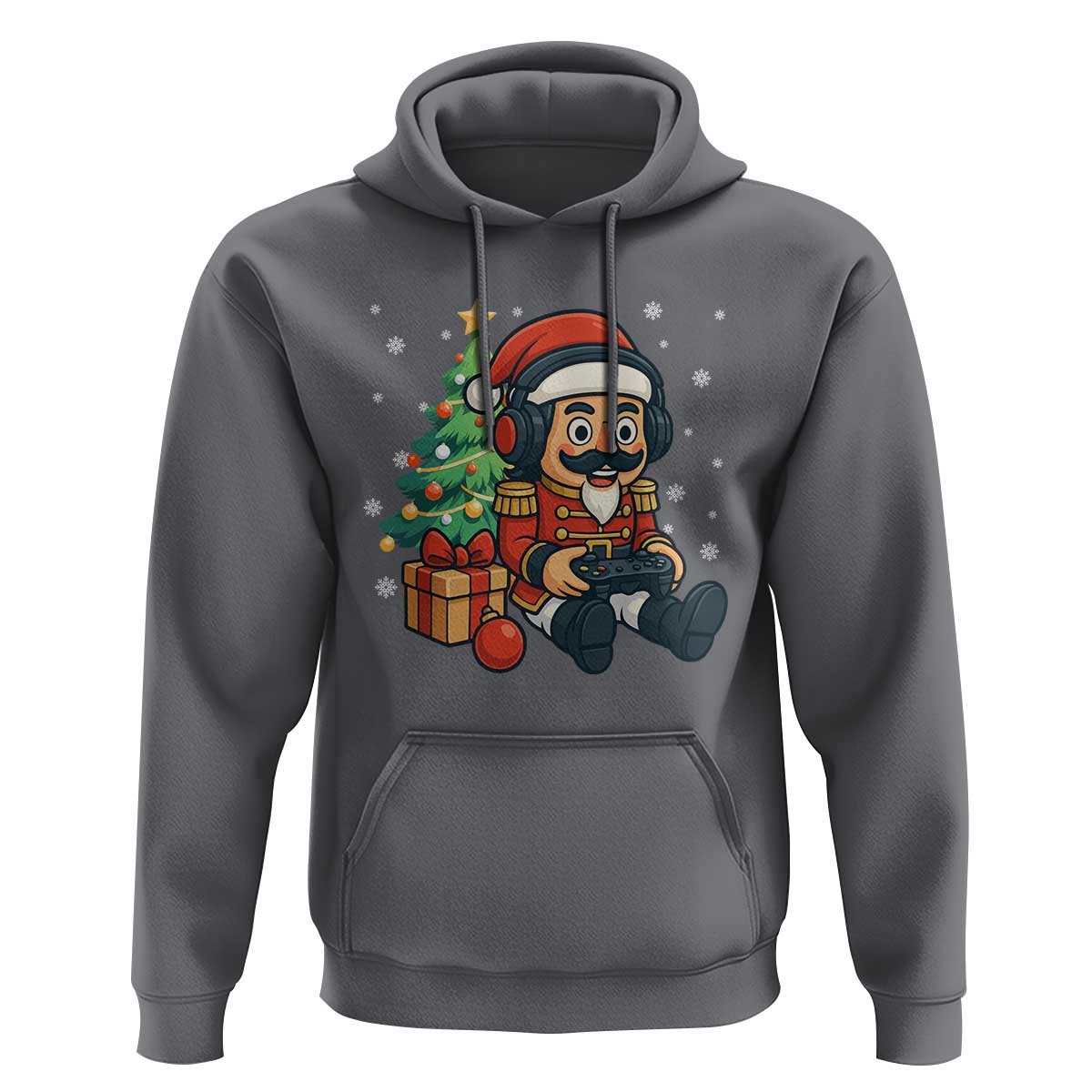 Funny Christmas Video Game Nutcracker Xmas Tree Gamer Hoodie - Wonder Print Shop