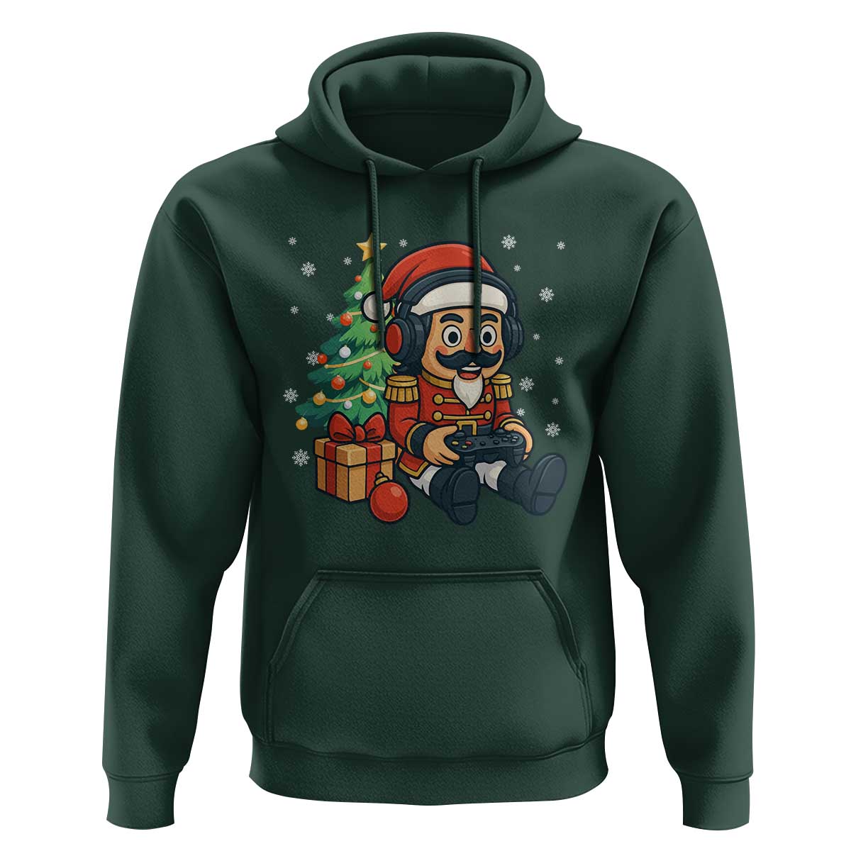 Funny Christmas Video Game Nutcracker Xmas Tree Gamer Hoodie - Wonder Print Shop