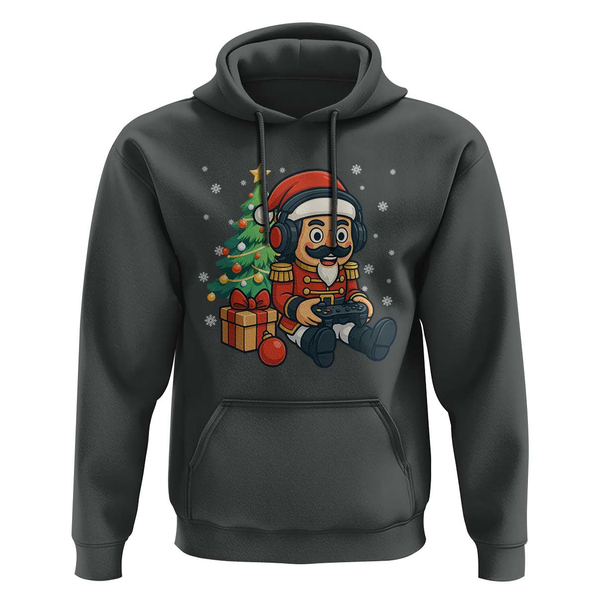 Funny Christmas Video Game Nutcracker Xmas Tree Gamer Hoodie - Wonder Print Shop