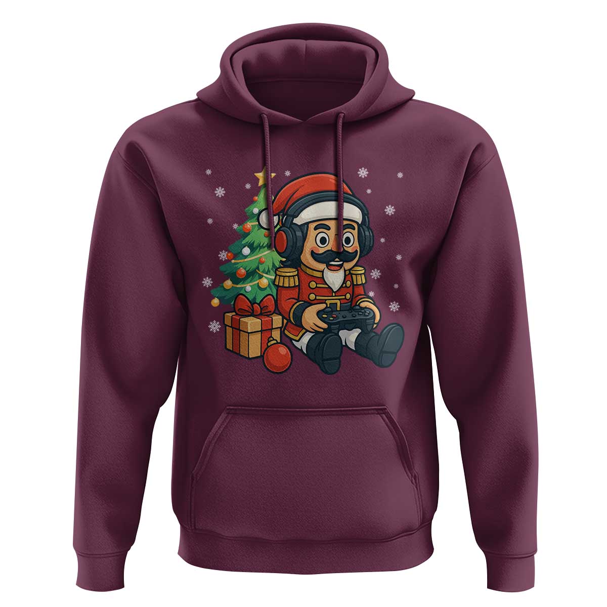 Funny Christmas Video Game Nutcracker Xmas Tree Gamer Hoodie - Wonder Print Shop