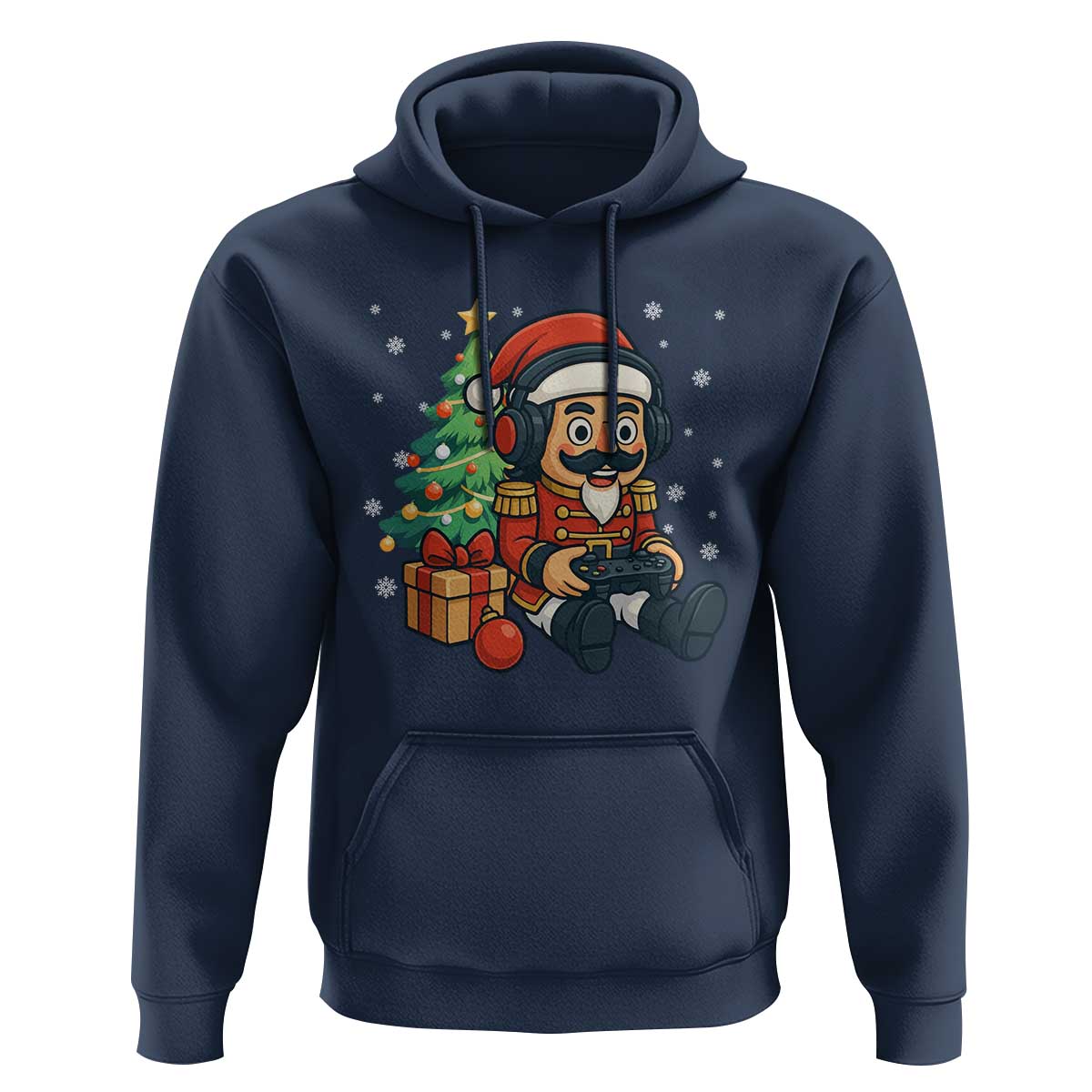 Funny Christmas Video Game Nutcracker Xmas Tree Gamer Hoodie - Wonder Print Shop