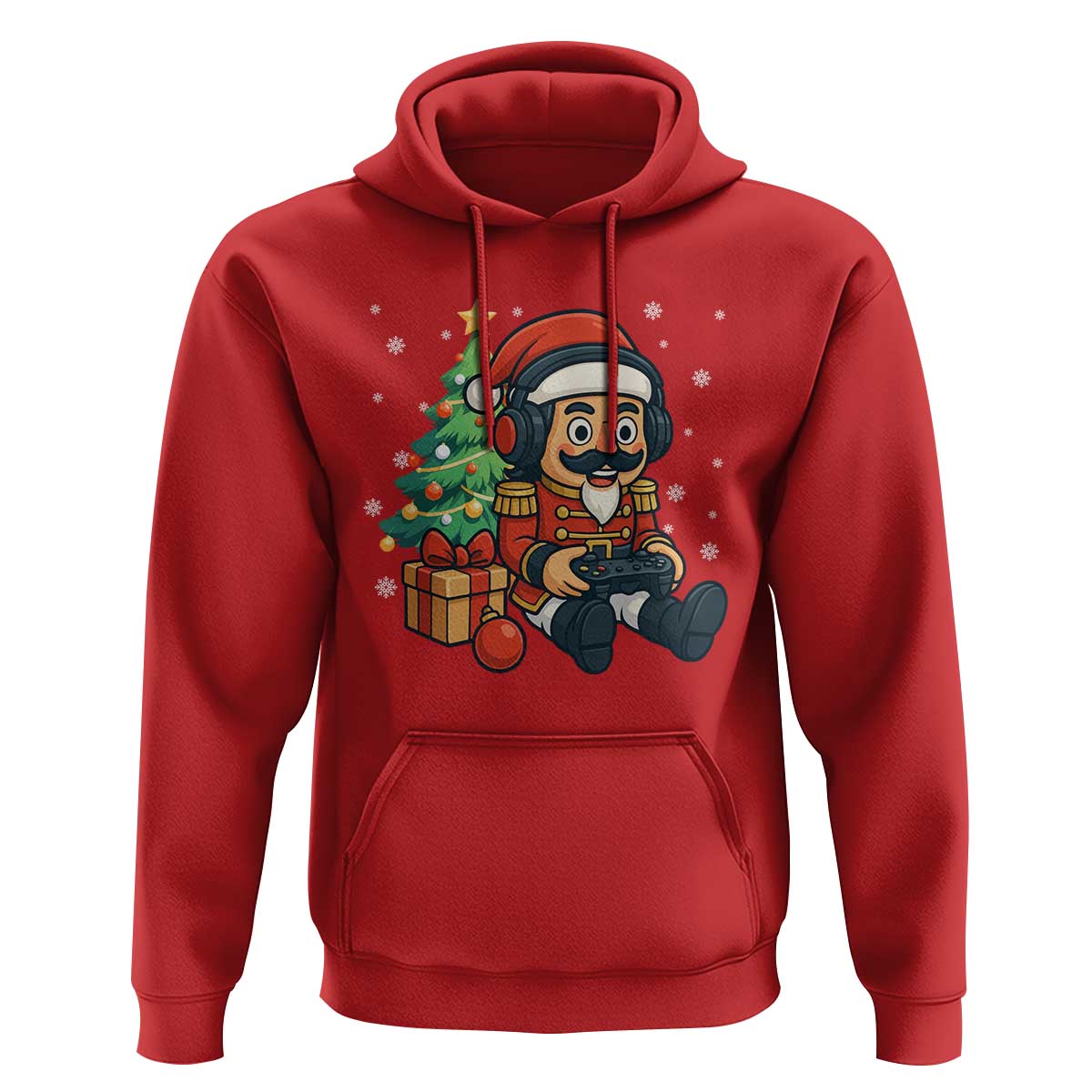 Funny Christmas Video Game Nutcracker Xmas Tree Gamer Hoodie - Wonder Print Shop