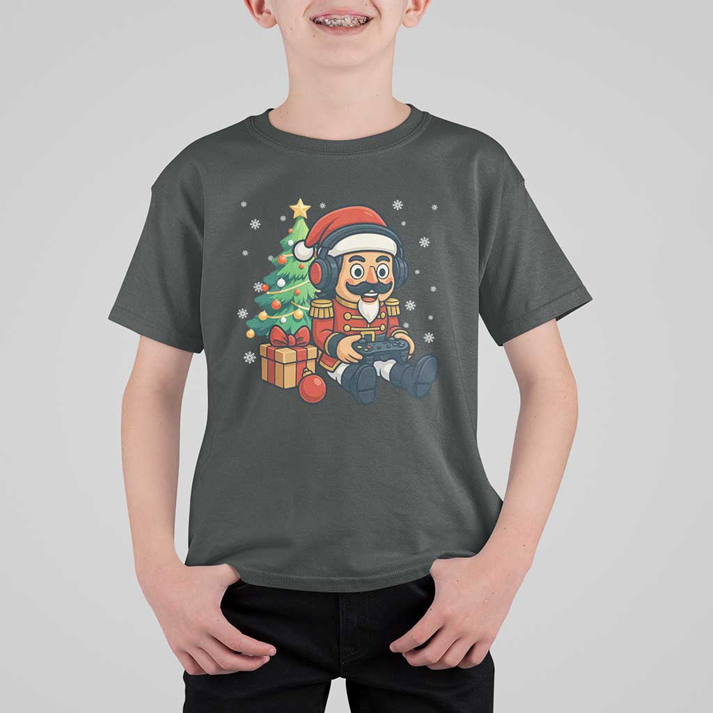 Funny Christmas Video Game Nutcracker Xmas Tree Gamer T Shirt For Kid - Wonder Print Shop
