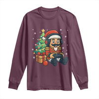 Funny Christmas Video Game Nutcracker Xmas Tree Gamer Long Sleeve Shirt - Wonder Print Shop