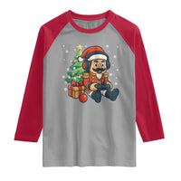 Funny Christmas Video Game Nutcracker Xmas Tree Gamer Raglan Shirt - Wonder Print Shop
