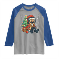 Funny Christmas Video Game Nutcracker Xmas Tree Gamer Raglan Shirt - Wonder Print Shop