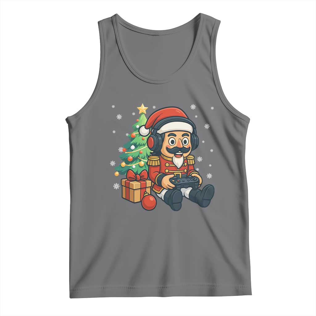 Funny Christmas Video Game Nutcracker Xmas Tree Gamer Tank Top - Wonder Print Shop