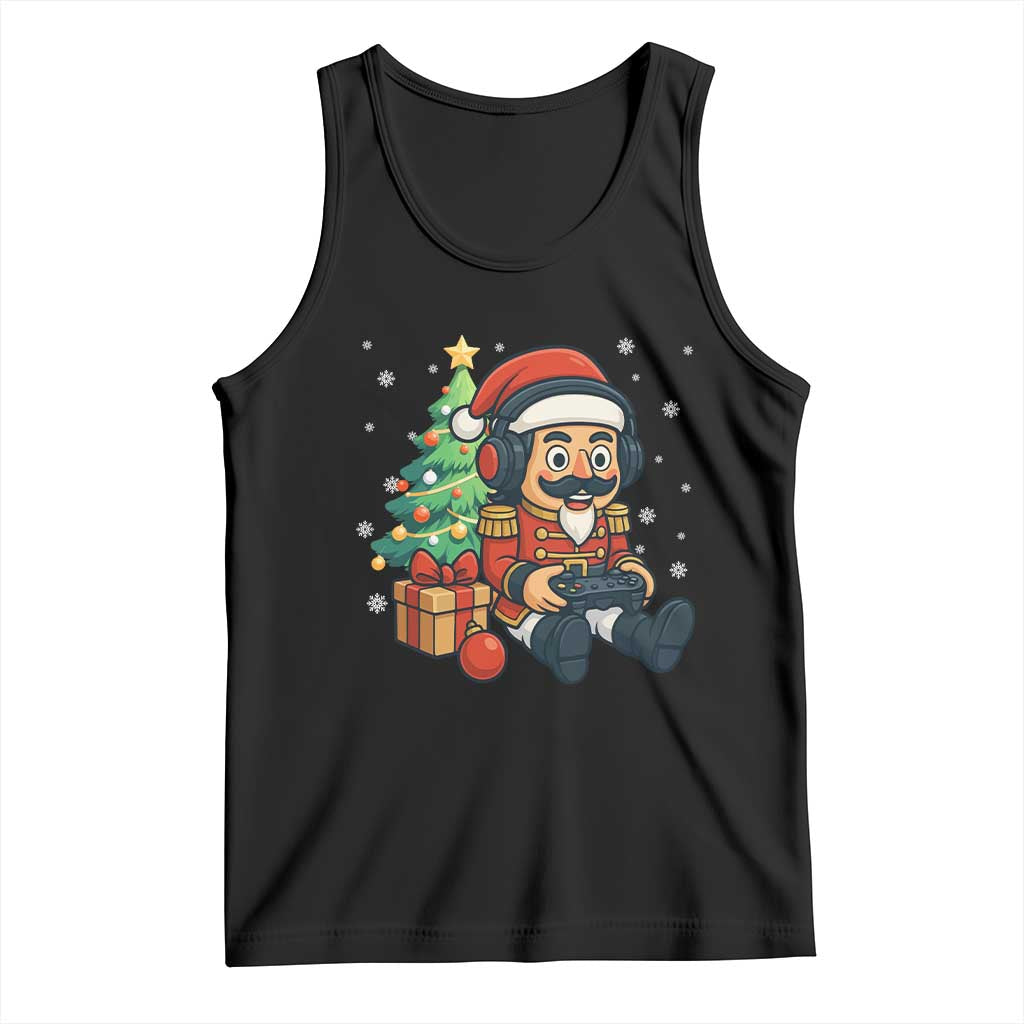 Funny Christmas Video Game Nutcracker Xmas Tree Gamer Tank Top - Wonder Print Shop