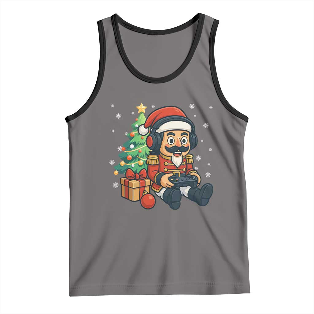 Funny Christmas Video Game Nutcracker Xmas Tree Gamer Tank Top - Wonder Print Shop