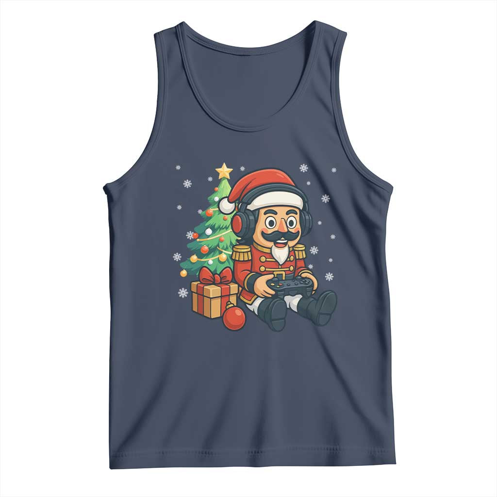 Funny Christmas Video Game Nutcracker Xmas Tree Gamer Tank Top - Wonder Print Shop