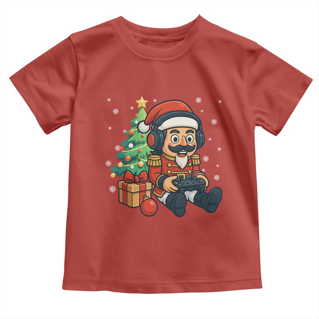 Funny Christmas Video Game Nutcracker Xmas Tree Gamer Toddler T Shirt - Wonder Print Shop