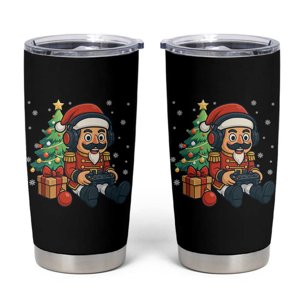 Funny Christmas Video Game Nutcracker Xmas Tree Gamer Tumbler Cup - Wonder Print Shop