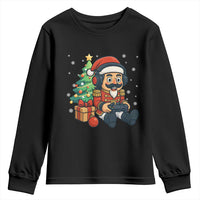 Funny Christmas Video Game Nutcracker Xmas Tree Gamer Youth Sweatshirt - Wonder Print Shop