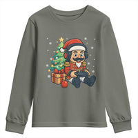 Funny Christmas Video Game Nutcracker Xmas Tree Gamer Youth Sweatshirt - Wonder Print Shop