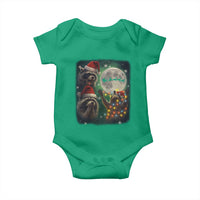 Funny Three Raccoons With The Moon Christmas Baby Onesie Santa Sleigh - Wonder Print Shop