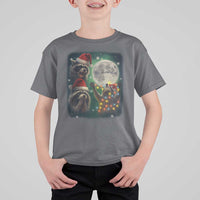 Funny Three Raccoons With The Moon Christmas T Shirt For Kid Santa Sleigh - Wonder Print Shop