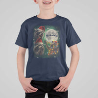 Funny Three Raccoons With The Moon Christmas T Shirt For Kid Santa Sleigh - Wonder Print Shop
