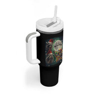 Funny Three Raccoons With The Moon Christmas Tumbler With Handle Santa Sleigh - Wonder Print Shop