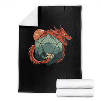 Funny Dragon Tabletop RPG Dice Game Throw Blanket