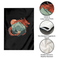 Funny Dragon Tabletop RPG Dice Game Garden Flag