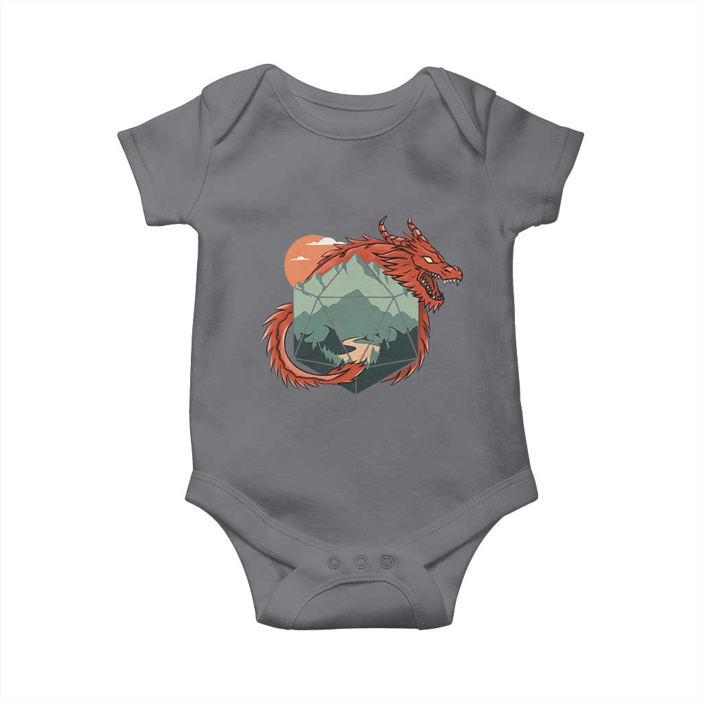 Funny Dragon Tabletop RPG Dice Game Baby Onesie
