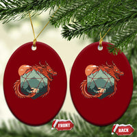 Funny Dragon Tabletop RPG Dice Game Ceramic Ornament