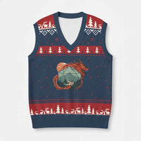 Funny Dragon Tabletop RPG Dice Game V-Neck Knit Sweater Vest