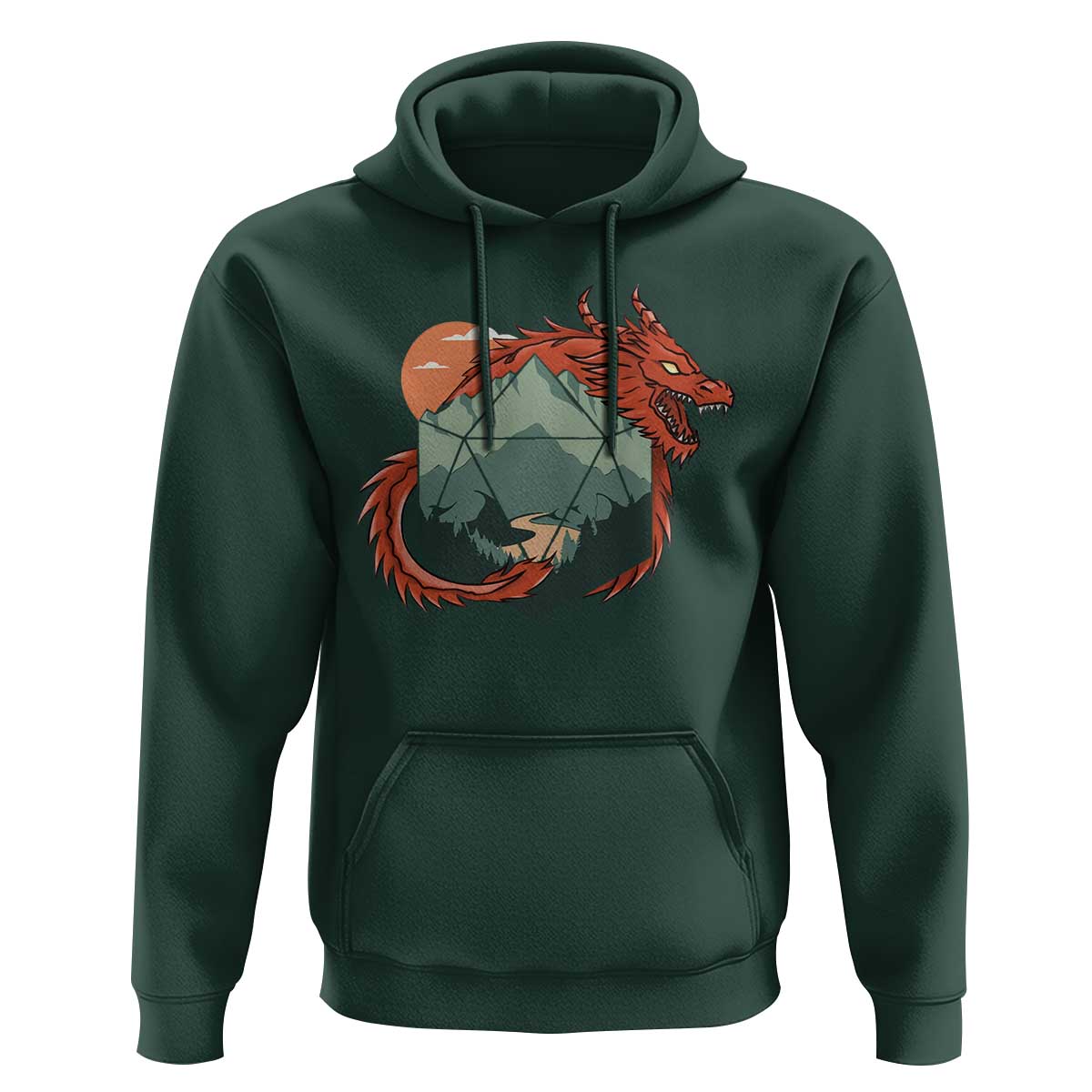 Funny Dragon Tabletop RPG Dice Game Hoodie