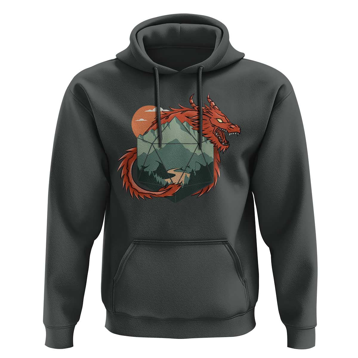 Funny Dragon Tabletop RPG Dice Game Hoodie