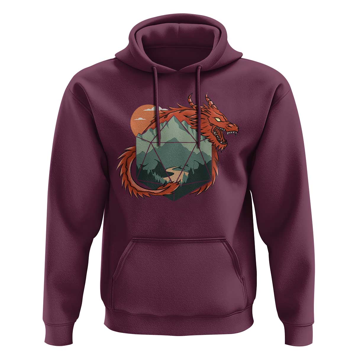 Funny Dragon Tabletop RPG Dice Game Hoodie