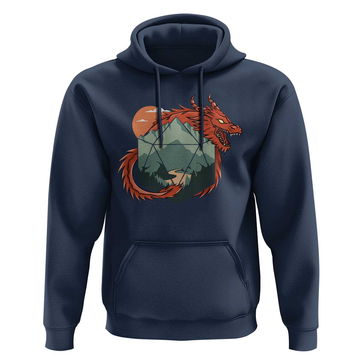 Funny Dragon Tabletop RPG Dice Game Hoodie