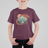 Funny Dragon Tabletop RPG Dice Game T Shirt For Kid