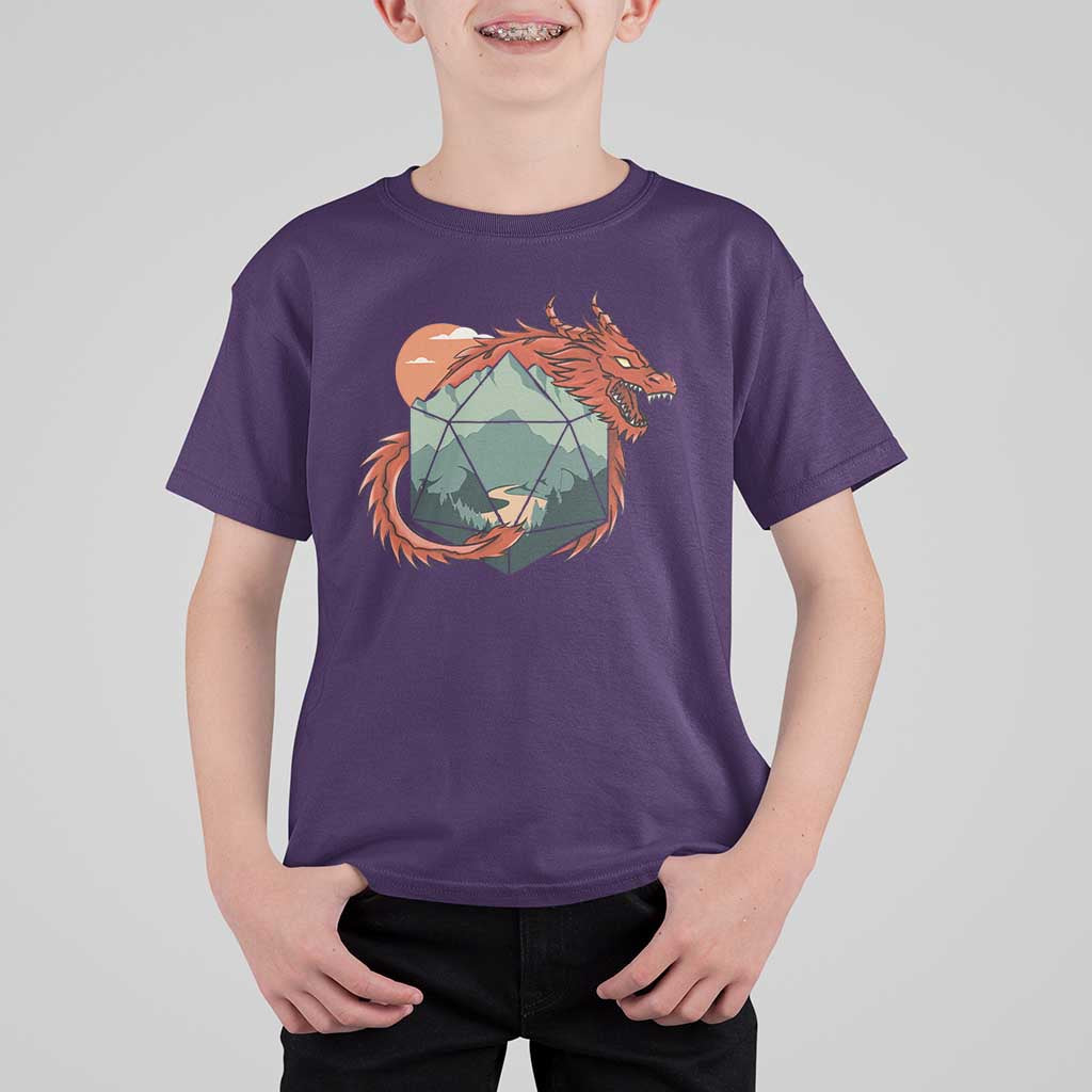 Funny Dragon Tabletop RPG Dice Game T Shirt For Kid