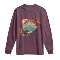 Funny Dragon Tabletop RPG Dice Game Long Sleeve Shirt