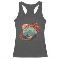 Funny Dragon Tabletop RPG Dice Game Racerback Tank Top