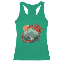 Funny Dragon Tabletop RPG Dice Game Racerback Tank Top