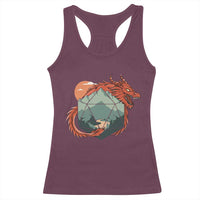Funny Dragon Tabletop RPG Dice Game Racerback Tank Top