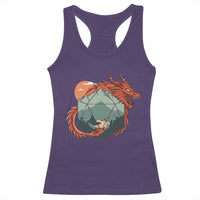 Funny Dragon Tabletop RPG Dice Game Racerback Tank Top