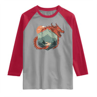 Funny Dragon Tabletop RPG Dice Game Raglan Shirt