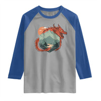 Funny Dragon Tabletop RPG Dice Game Raglan Shirt