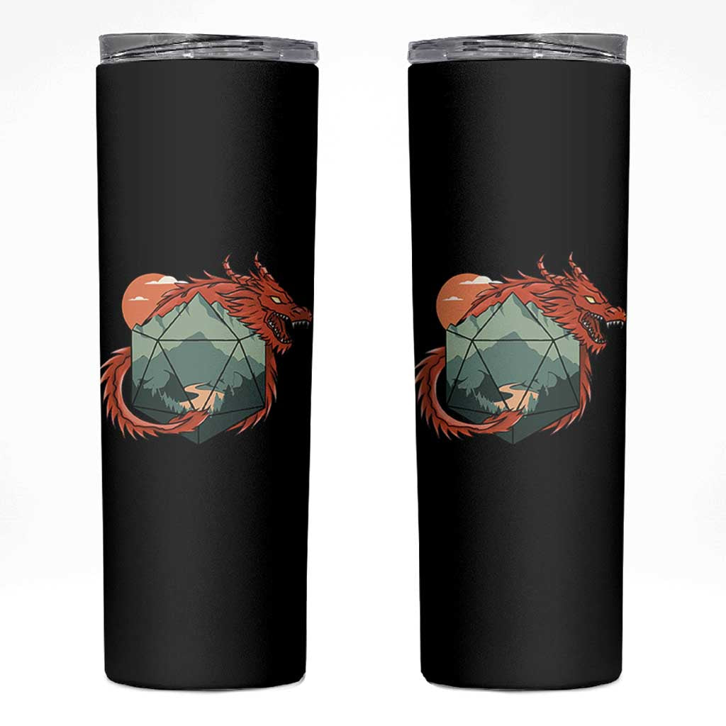 Funny Dragon Tabletop RPG Dice Game Skinny Tumbler