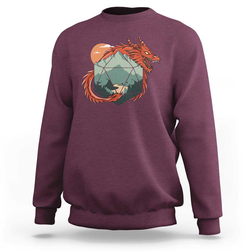 Funny Dragon Tabletop RPG Dice Game Sweatshirt