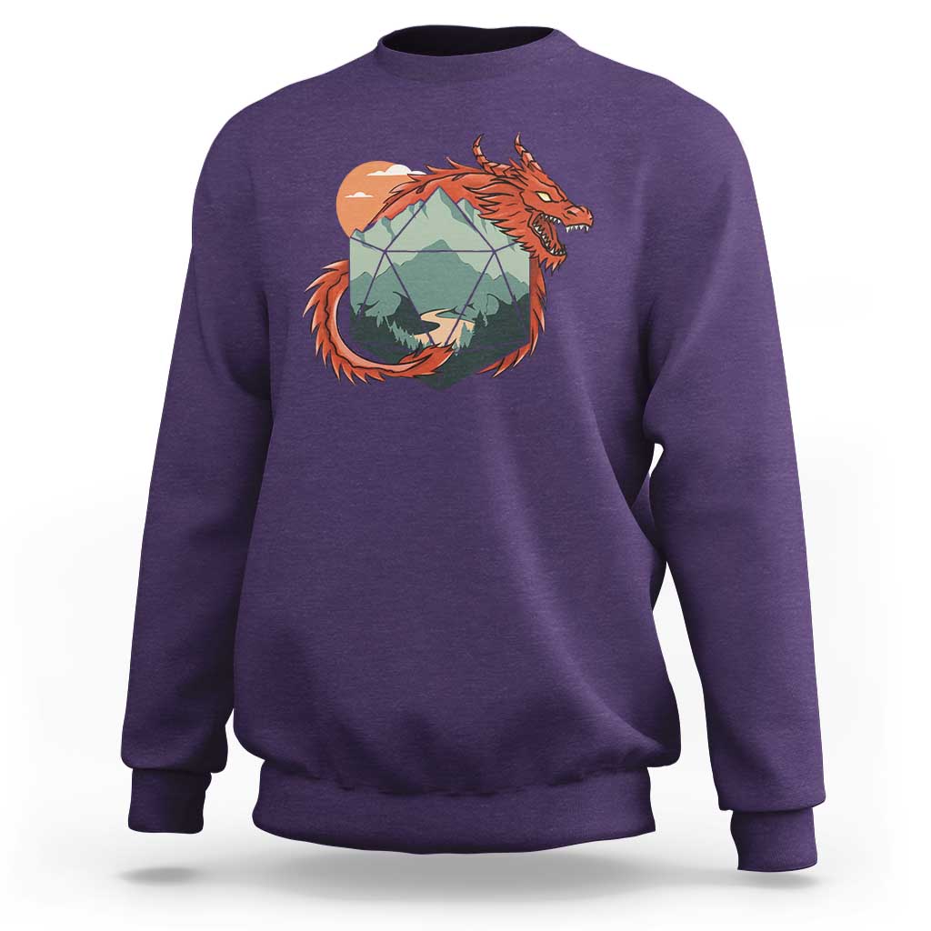 Funny Dragon Tabletop RPG Dice Game Sweatshirt