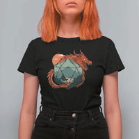 Funny Dragon Tabletop RPG Dice Game T Shirt For Women