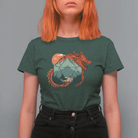 Funny Dragon Tabletop RPG Dice Game T Shirt For Women