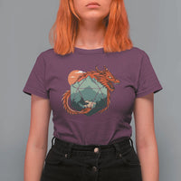 Funny Dragon Tabletop RPG Dice Game T Shirt For Women