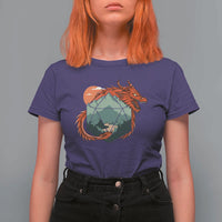 Funny Dragon Tabletop RPG Dice Game T Shirt For Women